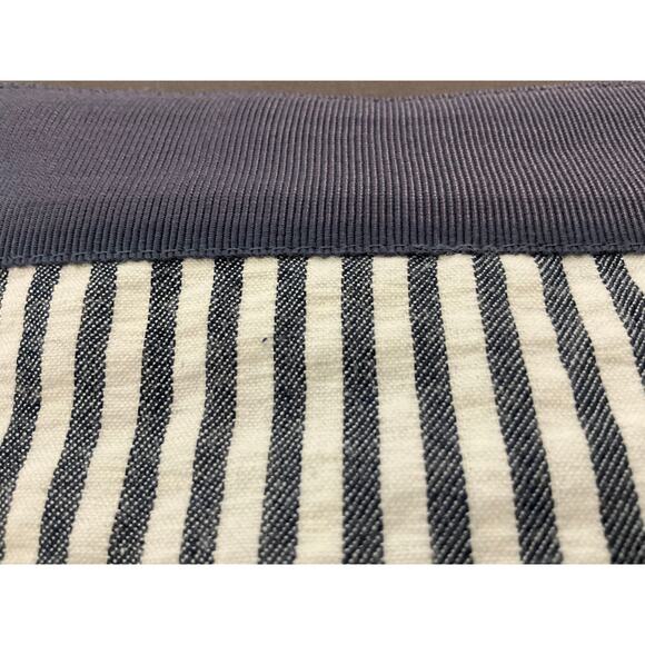 Banana Republic Women's Lined Skirt Sz 8 Denim Blue Seersucker Pleated Pockets - Picture 8 of 10